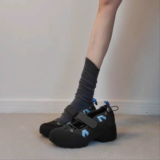 Women's Niche Design Mechanical Style Sports Ballet Thick Bottom Shallow Mouth Women's Fashion Shoes