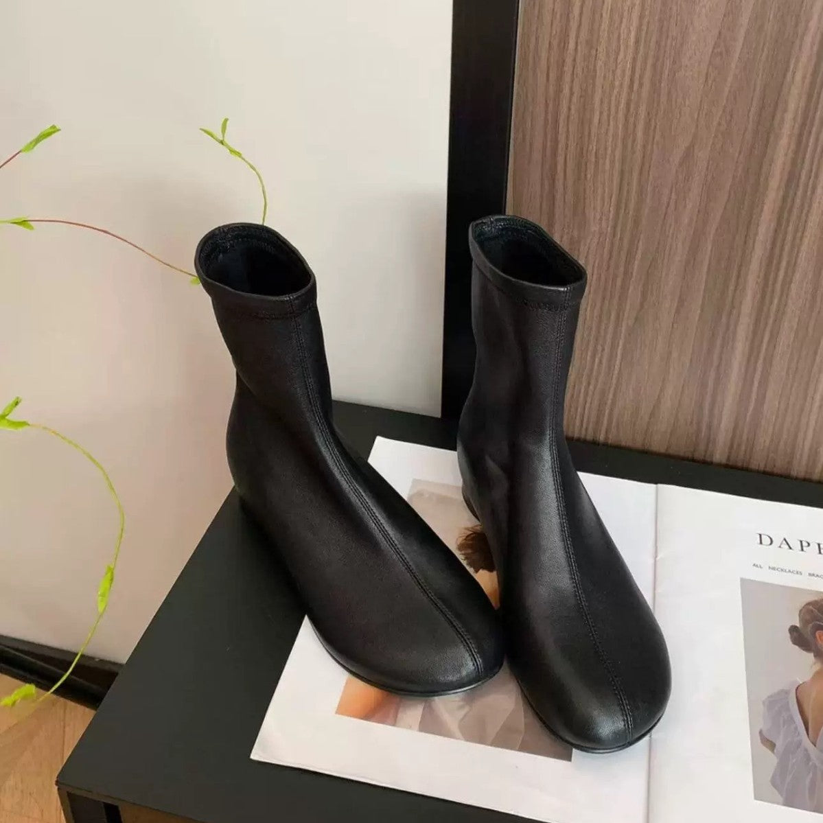Women's Height Increasing Insole Minimalist Stretch Thin Boots