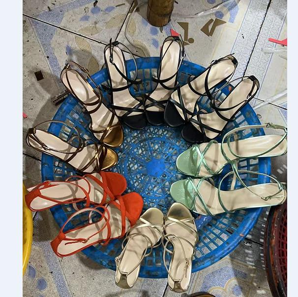 Women's Summer Large Size Round Head Strap High-heeled Original Sandals