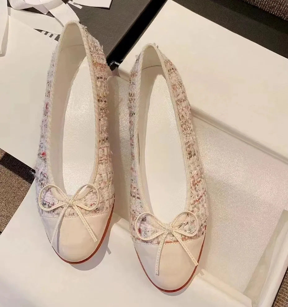 Women's Bowknot High Large Size Summer Pointed Temperament Chunky Heels