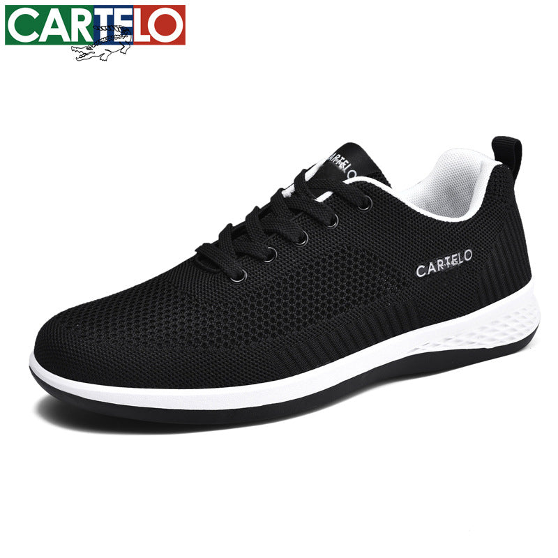 Men's Crocodile Summer Breathable Lightweight Fly Woven Sneakers