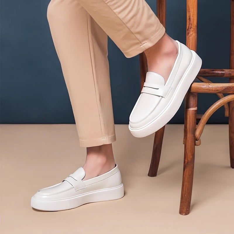 Men's One Pedal Slip On British Style Thick Men's Board Shoes