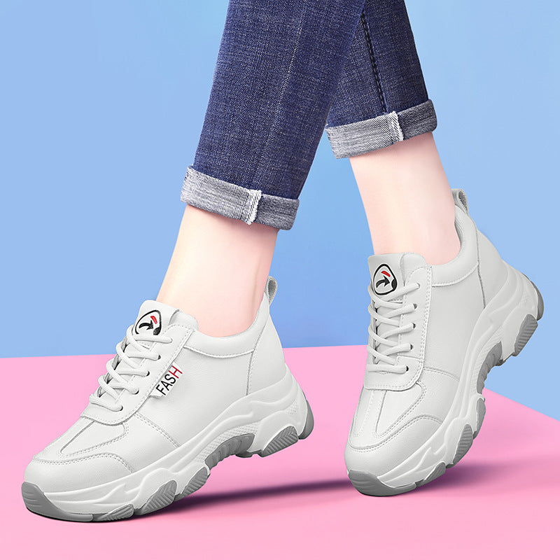 Women's Soft Bottom Platform White Spring Fitness Women's Shoes