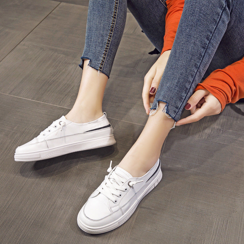 Women's Summer Calf Slip-on Flat Sports Comfort Heels