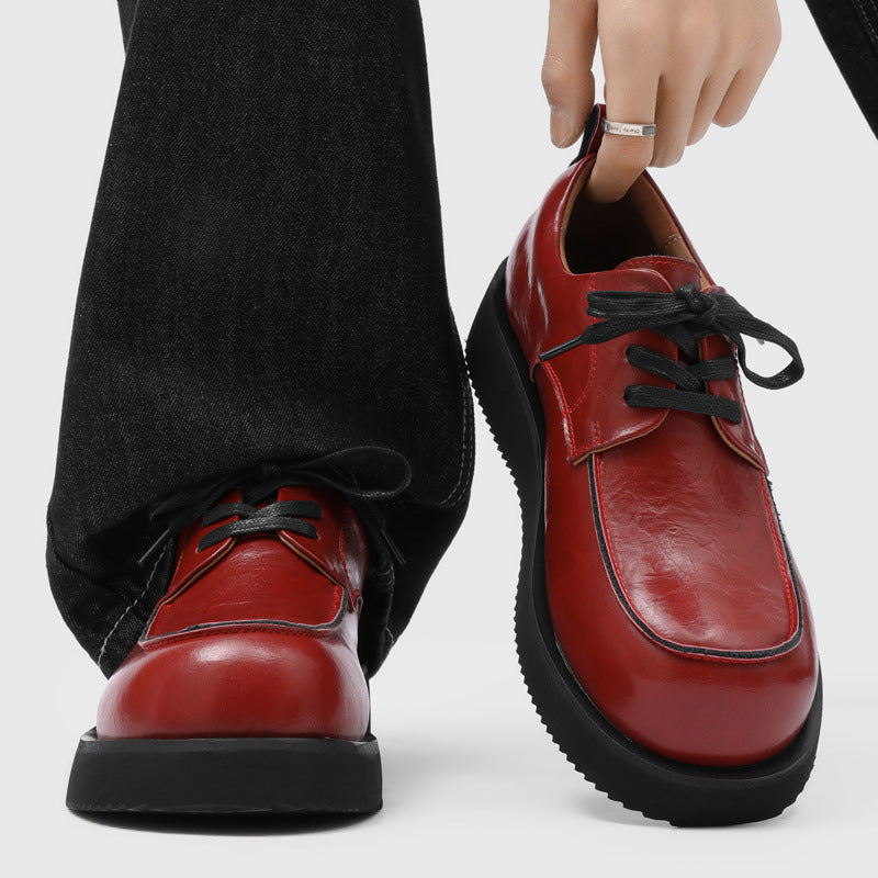 Men's High-grade Versatile Fashion Derby Commuter Elevator Wild Big Men's Shoes
