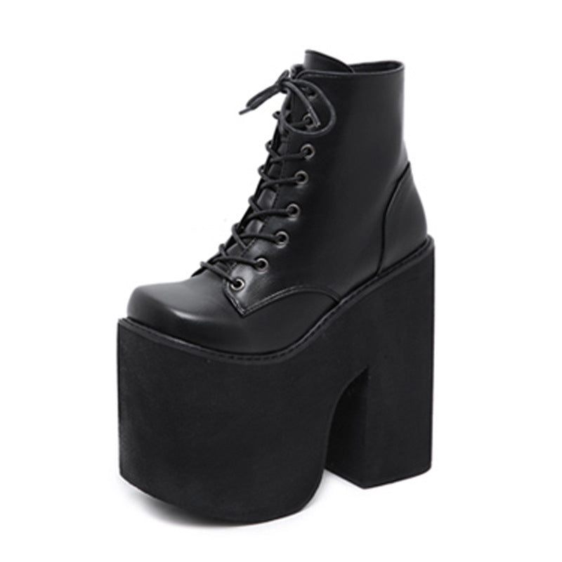 Women's Chunky Ankle Fashion Stage Show Plus Size Wedge Boots