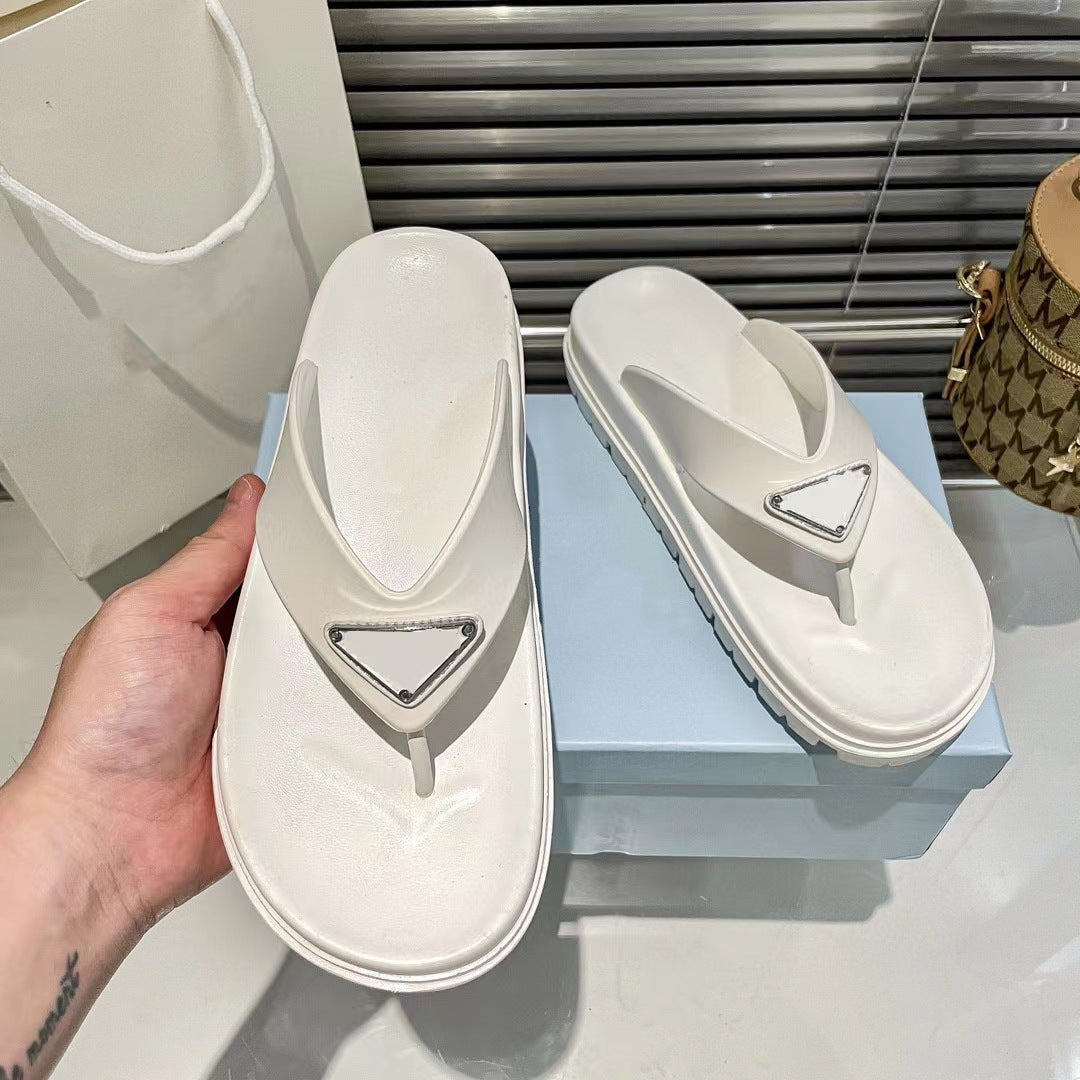 Women's Summer Thick Bottom Flip-flops Height Increasing Outdoor Beach Sandals