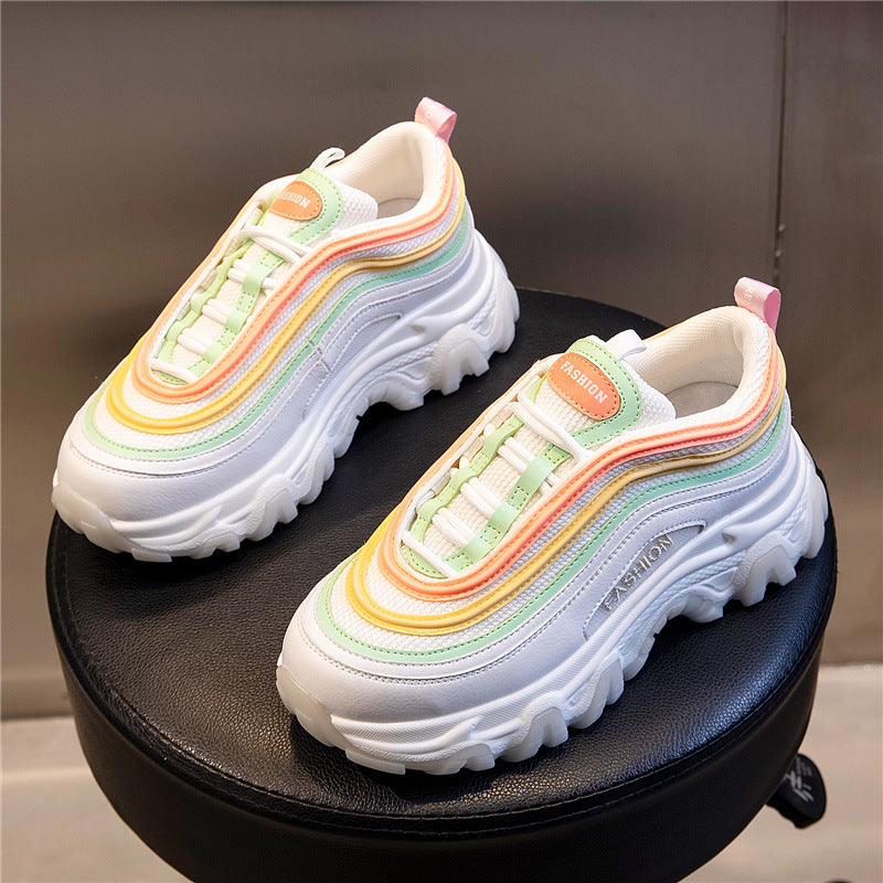 Women's Film Bottom Dad Spring Thick Heightened Sneakers