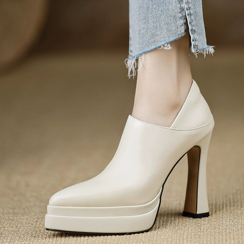 Fashion High-cut Side Zipper For Shorties Elegant Comfortable Women's Casual Shoes