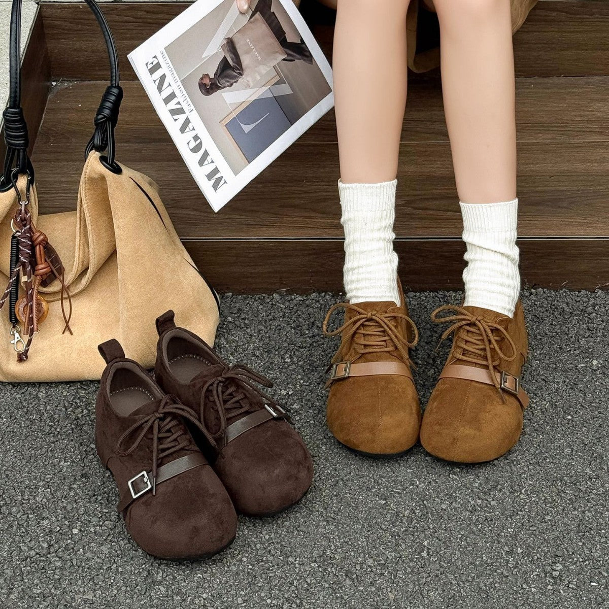 Women's Invisible Height Increasing Insole All-inclusive Thick Bottom Fleece-lined Small Ugly Women's Casual Shoes