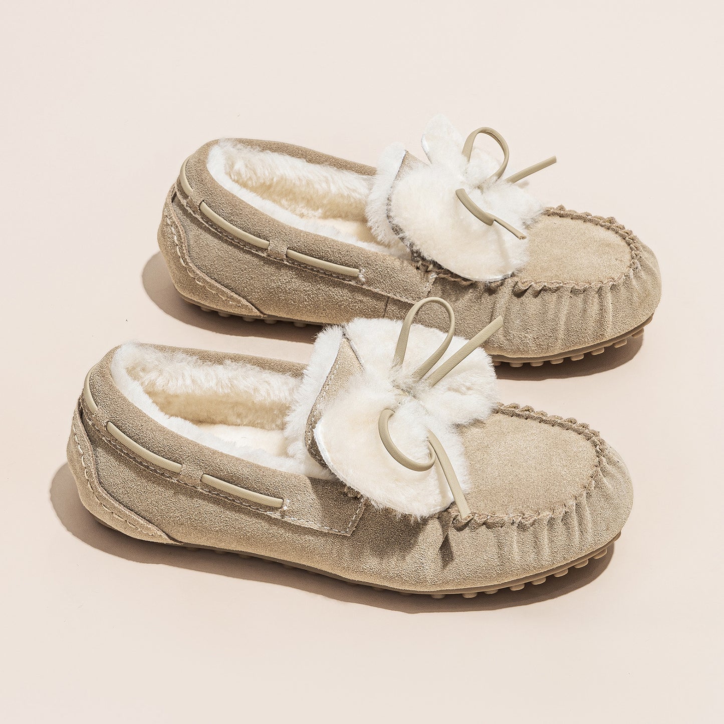 Women's Winter Thick Fleece Korean Style Versatile Leisure Loafers