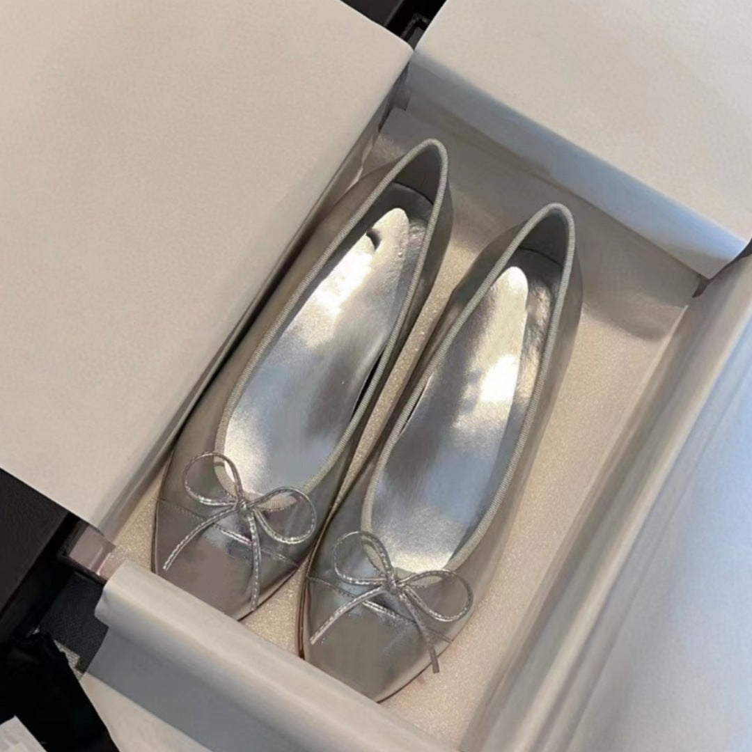 Women's Style Flat Pumps Low-cut Comfortable Round Women's Casual Shoes