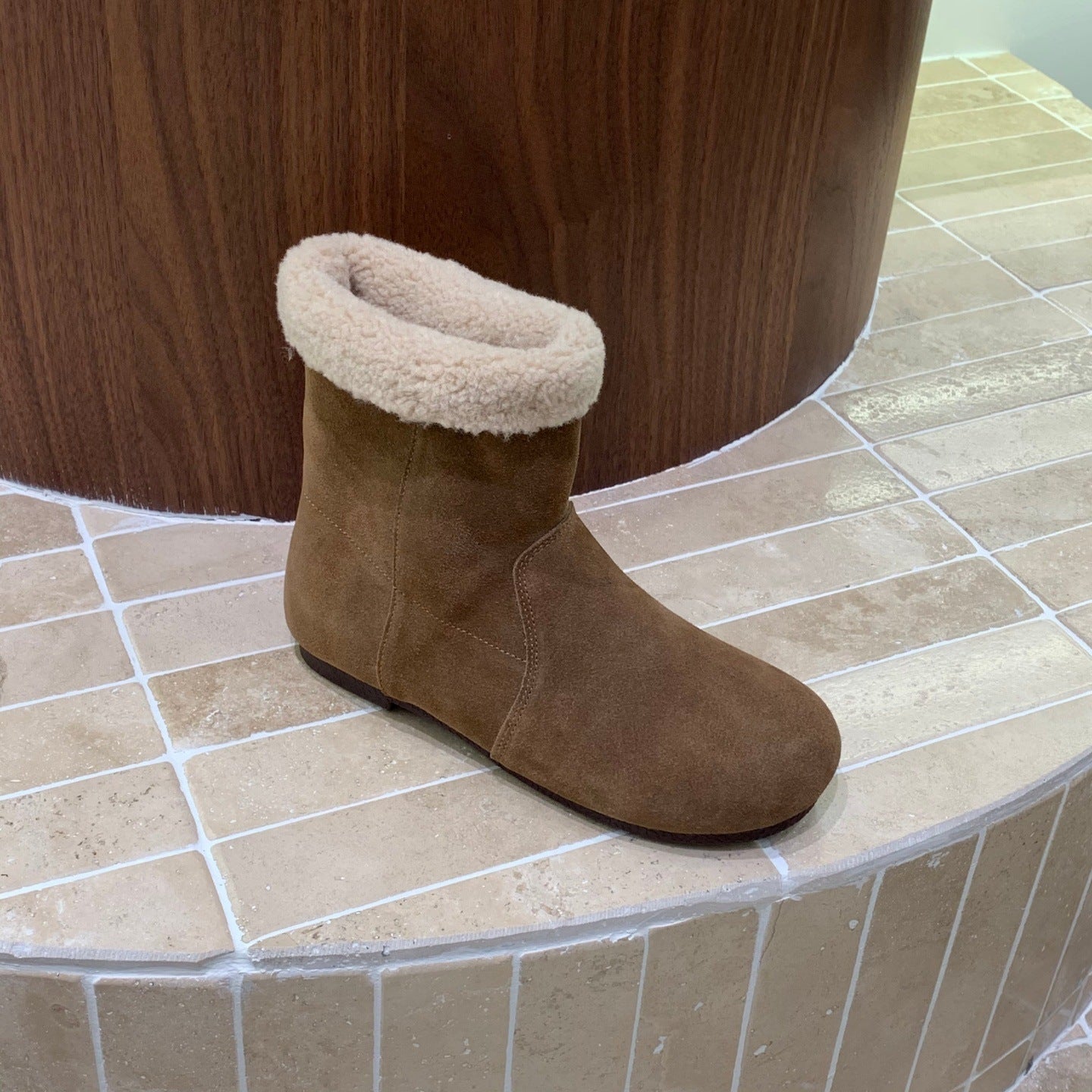 Women's Vintage Martin Korean Matte Big Toe Sleeve Women's Leather Boots