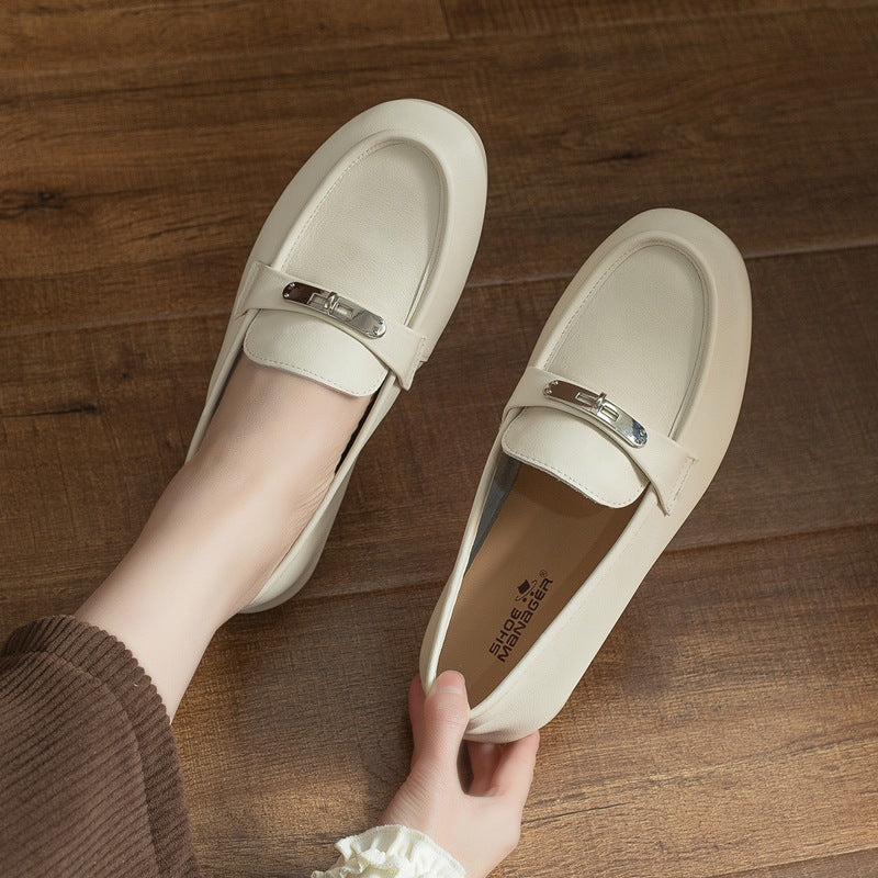 Women's One Pedal French Lock Small Sewing Very Loafers