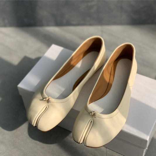 Niche Horseshoe Soft Sheepskin Pure Ballerina Casual Shoes