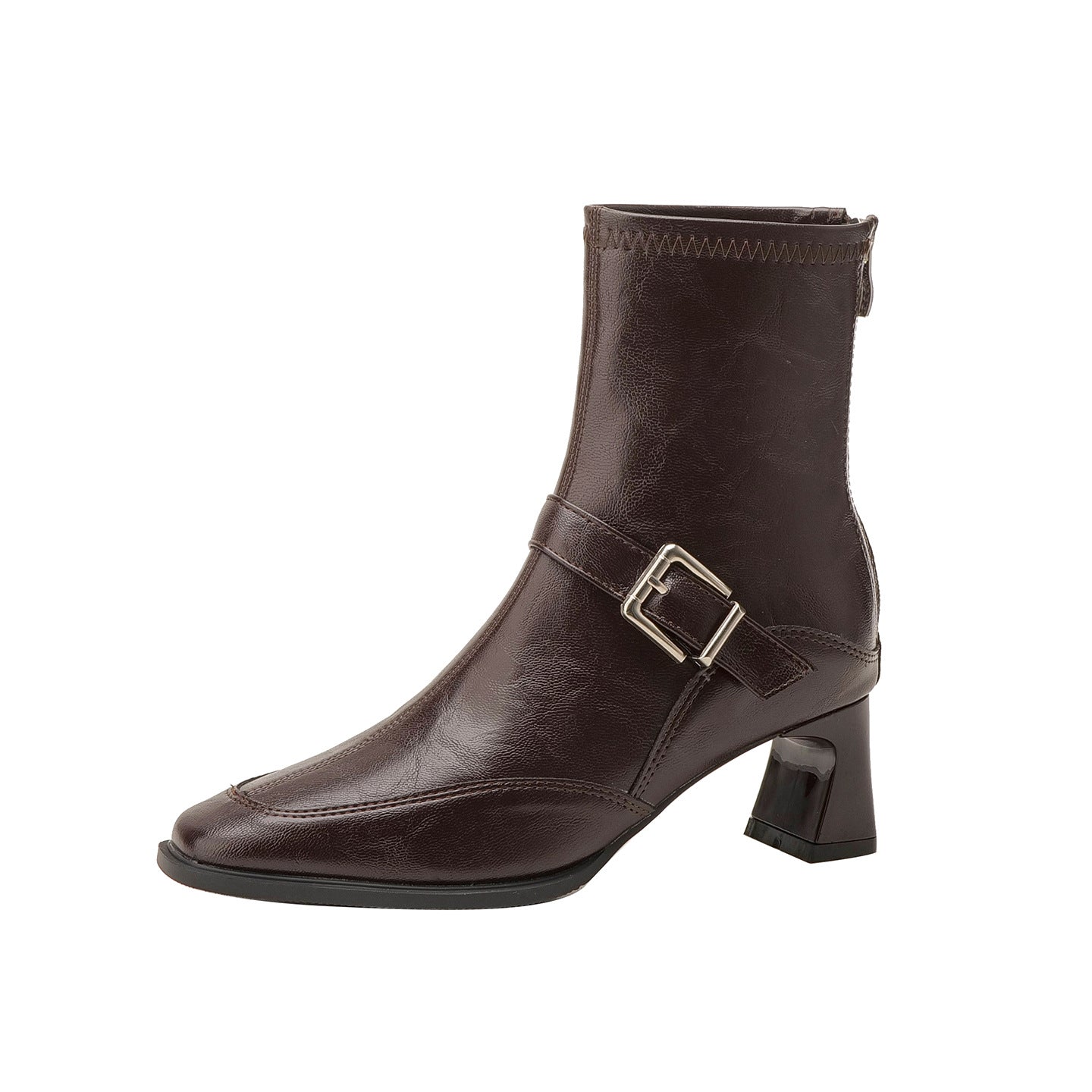 Women's Retro Skinny Autumn Super Beautiful French Ankle Not Tired Feet Women's Leather Boots