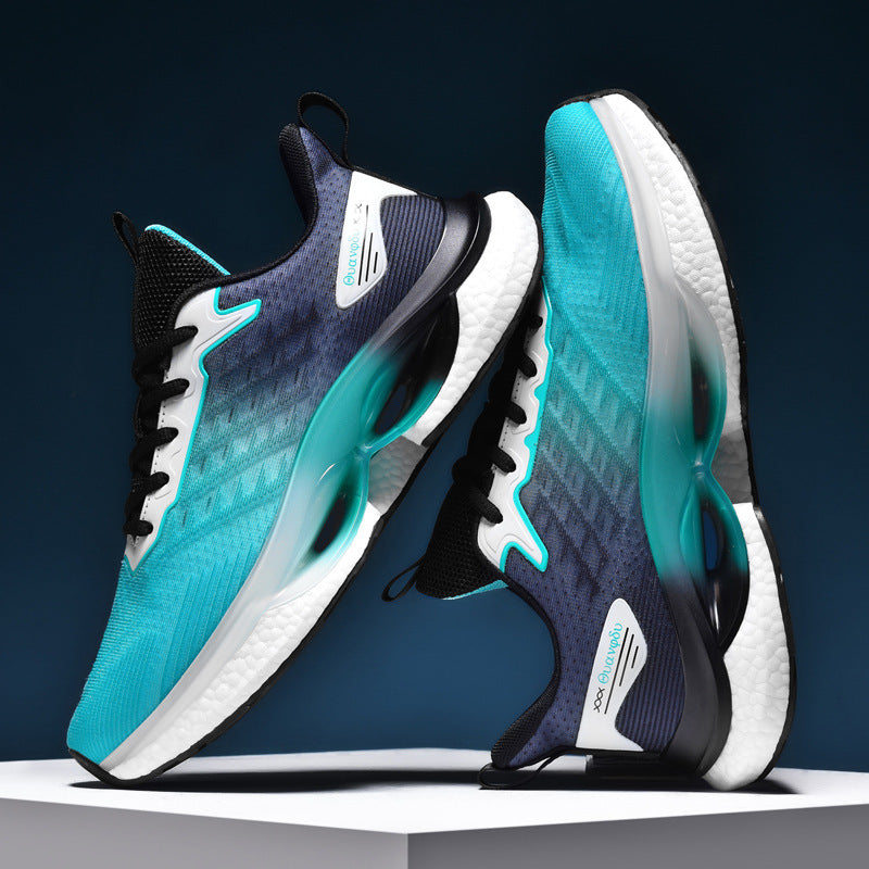 Men's Cushion Light Running Flying Woven Summer Green Mesh Surface Clunky Men's Sports Shoes