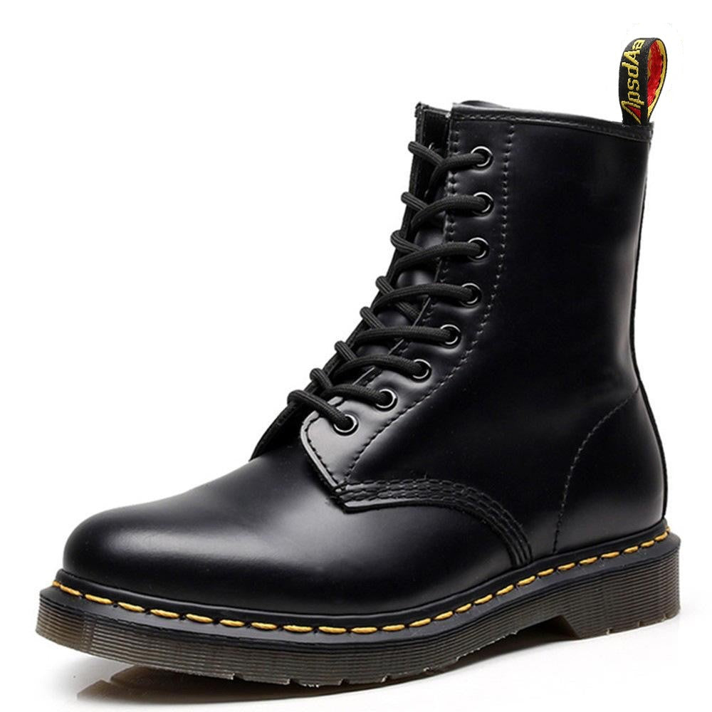Women's & Men's Genuine Motorcycle Round Toe Fashion Haulage Motor Plus Women's Leather Boots