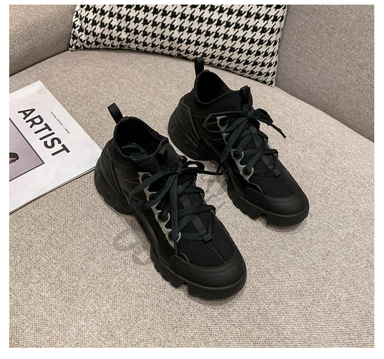 Popular Comfortable Feet Small Thickened Height Increasing Sneakers