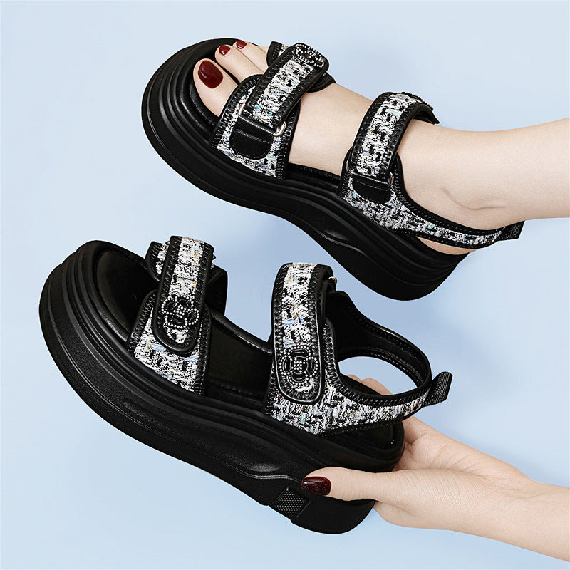 Women's Summer Small Genuine Height Increasing Sports Sandals