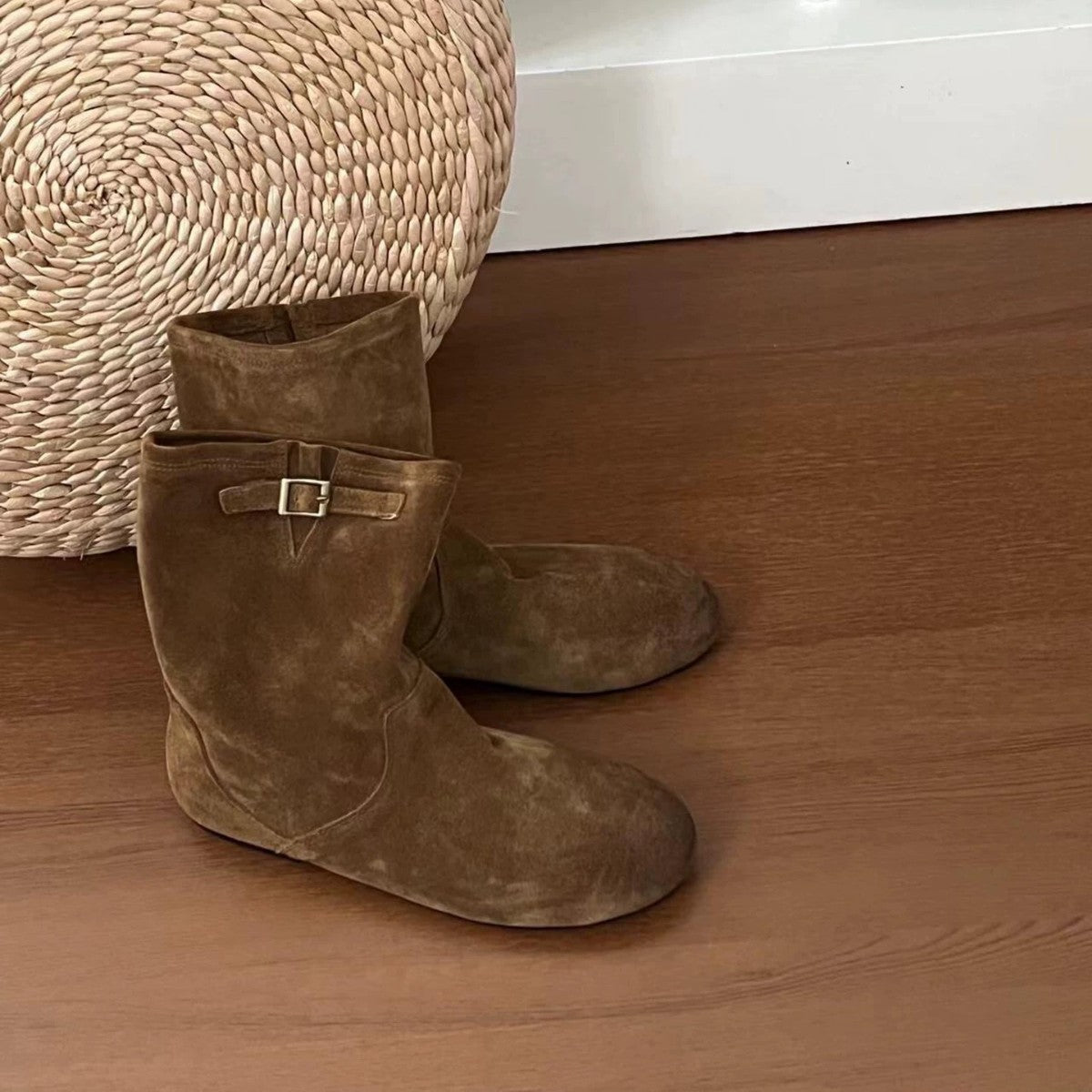 Women's Retro Easy Matching Height Increasing Insole Round Toe Western Cowboy Boots