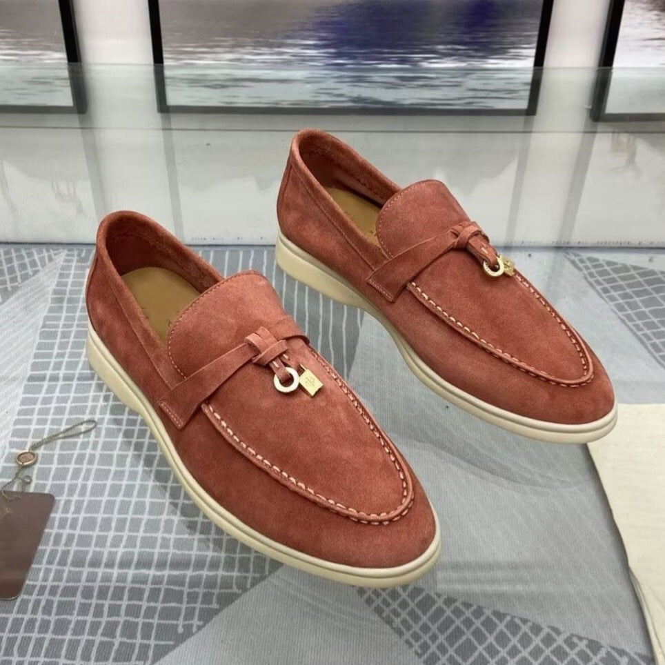 Men's Slip-on Soft Bottom Lovers Cowhide Comfortable Loafers