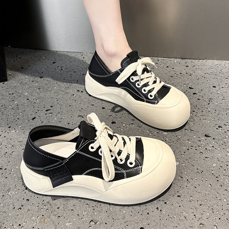 Platform Spring Ugly Cute Big Genuine Casual Shoes