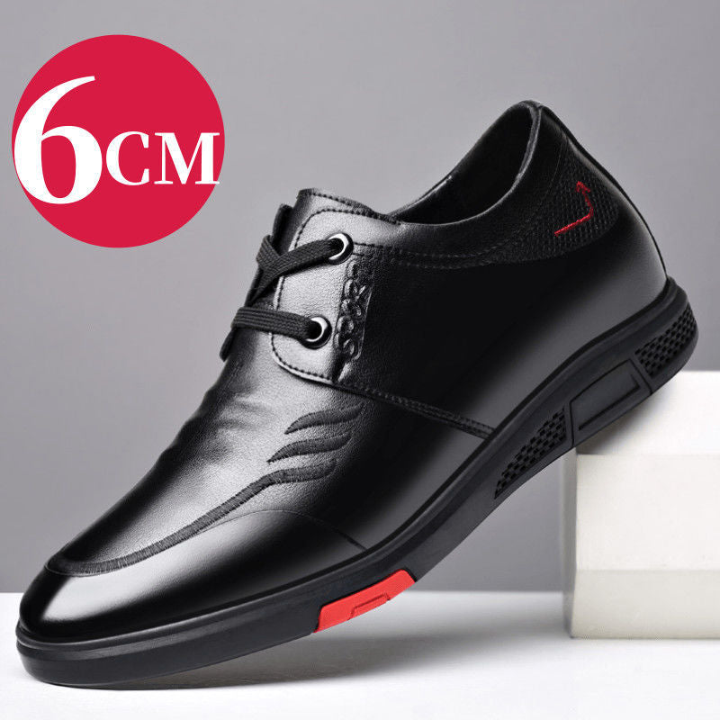 Men's Soft Bottom Green Invisible Height Increasing Insole Cowhide Live Men's Sports Shoes