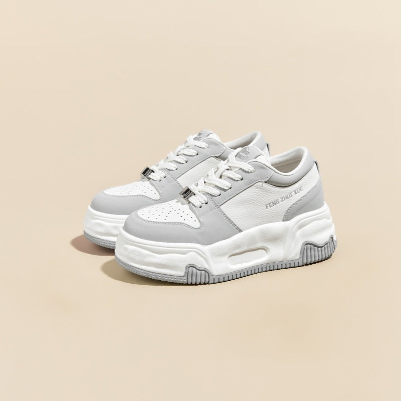 Women's Height Increasing Insole Platform White Spring Leisure Fashion Women's Sports Shoes
