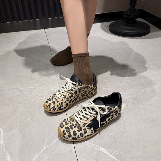 Women's Print Star Little Dirty Thin Bottom Sneakers