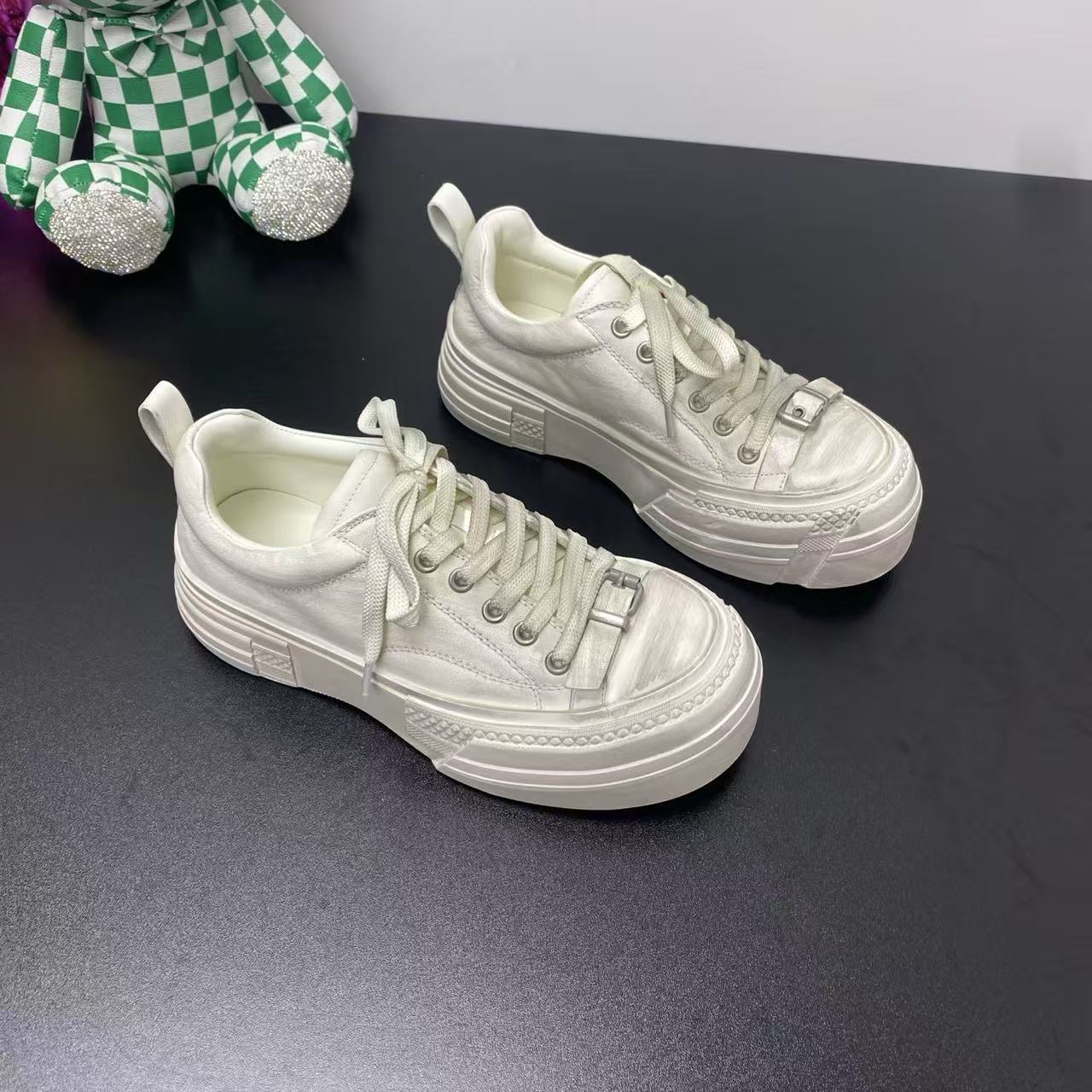 Women's White Autumn Ugly Cute Design Comfort Women's Casual Shoes
