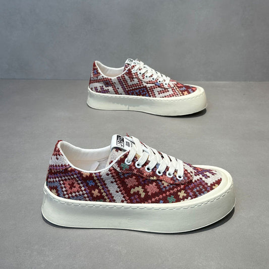 Trendy Embroidered Cloth Board Comfortable Breathable Soft Bottom Men's Casual Shoes