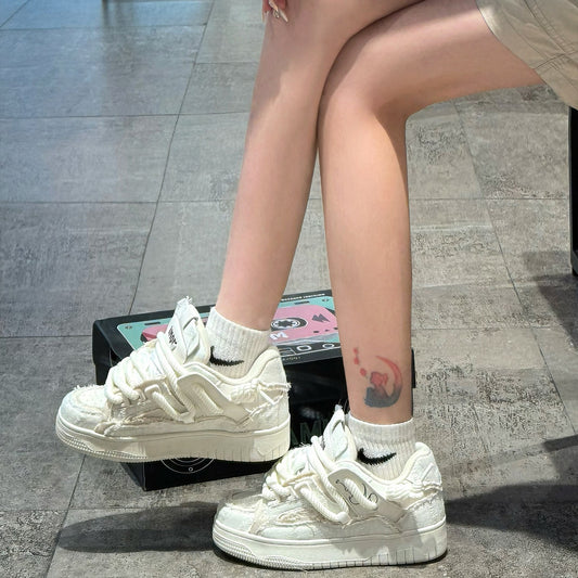 Women's & Men's Aesthetic Series Thick-soled Hight Increasing Trendy Lovers Men's Shoes