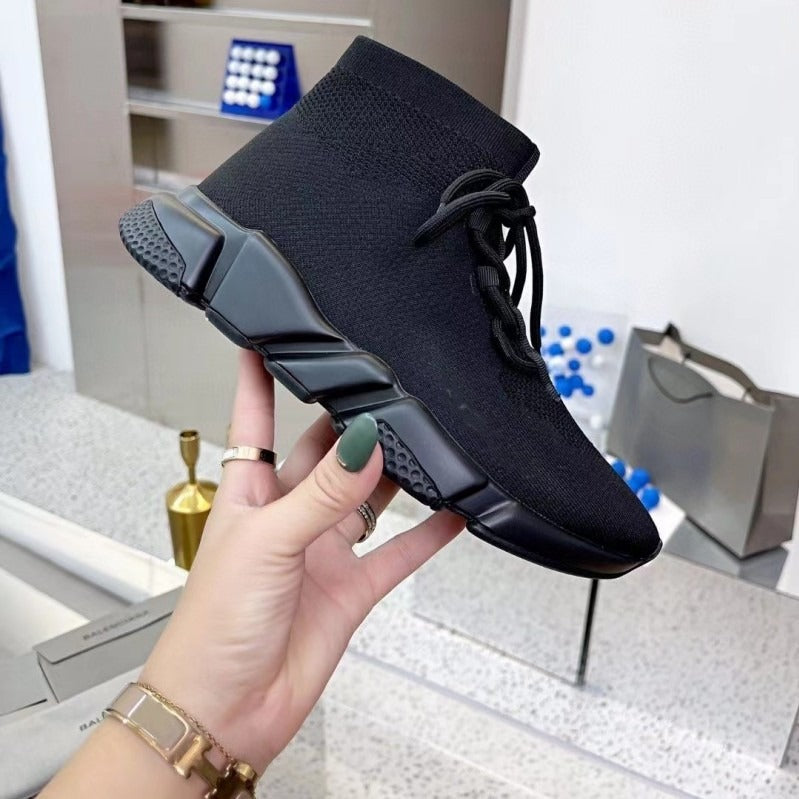 Women's Sock Stretch Knitted Platform Flat Women's Shoes