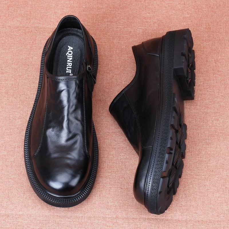 Men's Top Layer Cowhide British Tide Genuine Business Men's Casual Leather Shoes