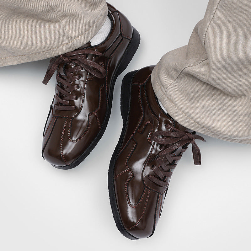 Men's Training Lightweight Flat Lace Loop Size Brown Men's Board Shoes
