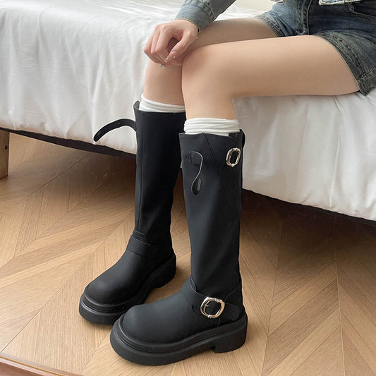 Women's Popular Small Height Increasing Thick Bottom Boots