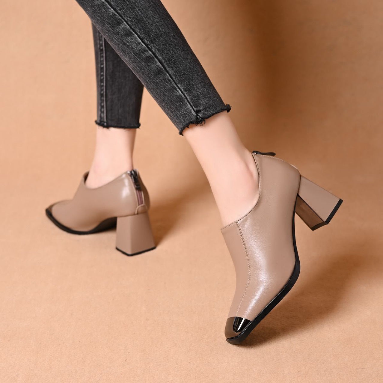 Women's Retro High Deep Mouth Pumps British Women's Shoes