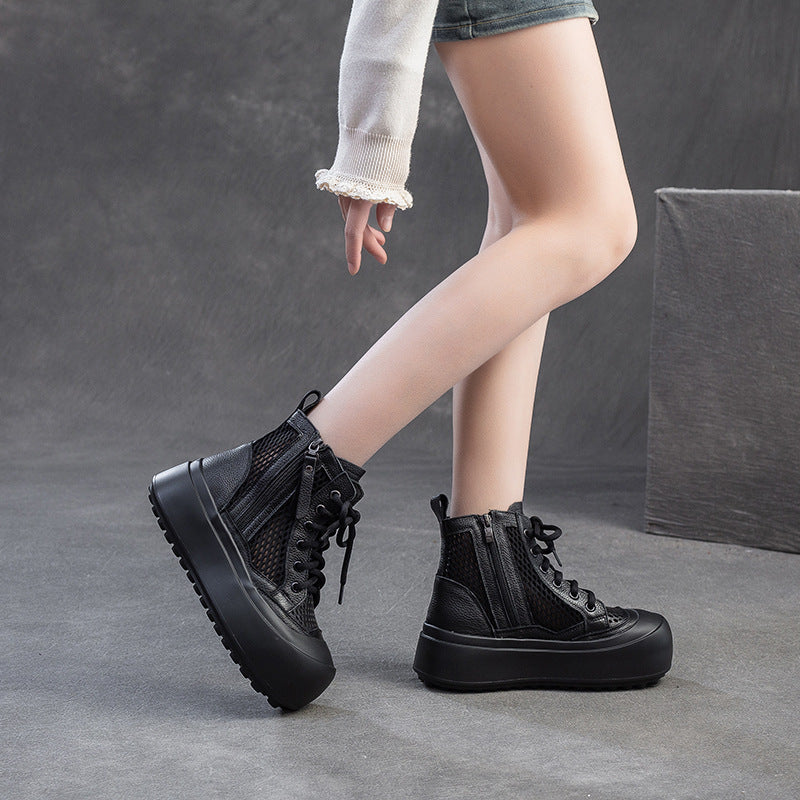 Women's Shu Artistic Style Breathable Mesh Retro Platform Sandals