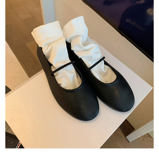 Women's Pumps Thin Strap Flat Bottom Mary Women's Shoes