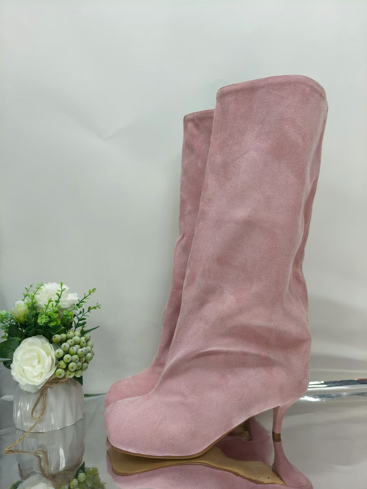 Women's Below The Knee Knight Frosted Vintage Pantyhose High Women's Shoes