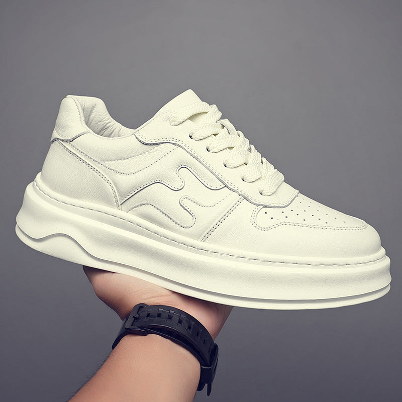 Men's Layer Cowhide Easy Wear Genuine Breathable Men's Board Shoes