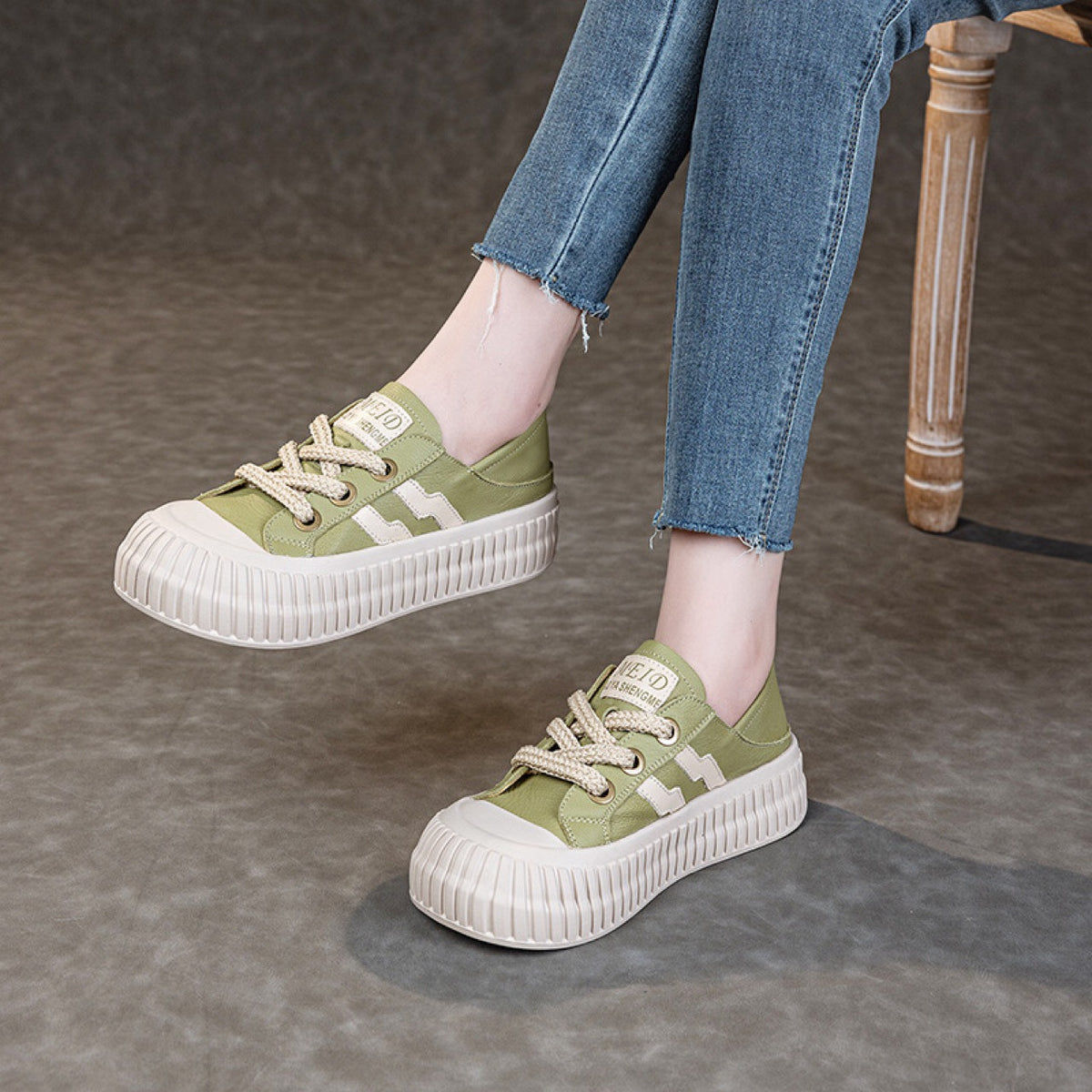Women's Top Layer Cowhide Vintage Soft Bottom Women's Casual Shoes