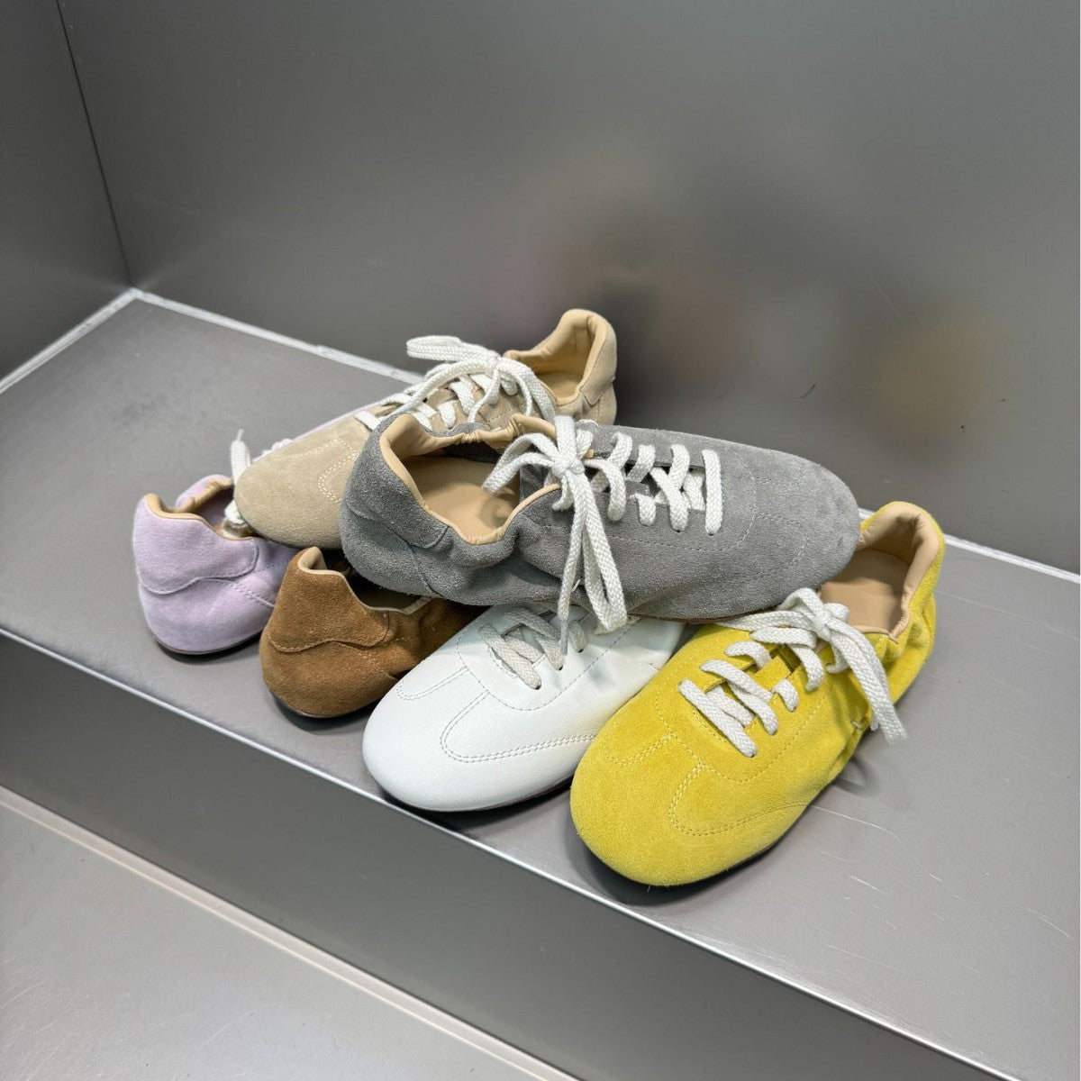 Women's Retro Loose Pleated German Training Thin Low Comfortable Women's Sports Shoes