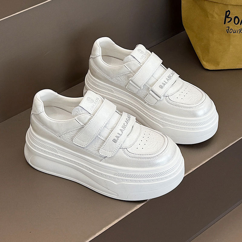 Women's High White Four Soft Sole Platform Women's Casual Shoes