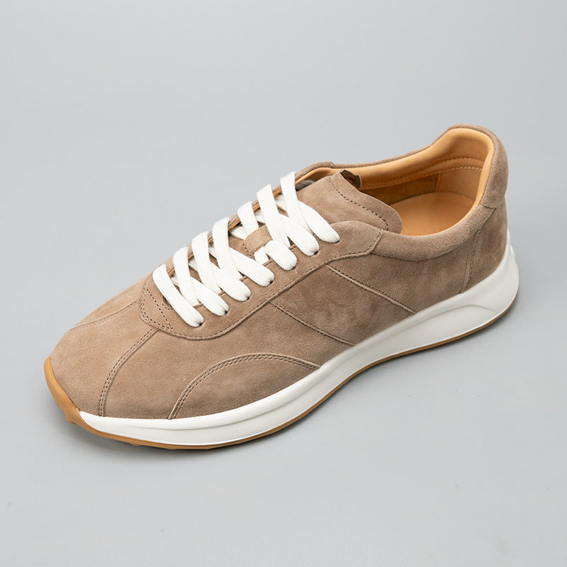 Men's Desert Apricot Sports Daily Retro Fashion Men's Casual Leather Shoes