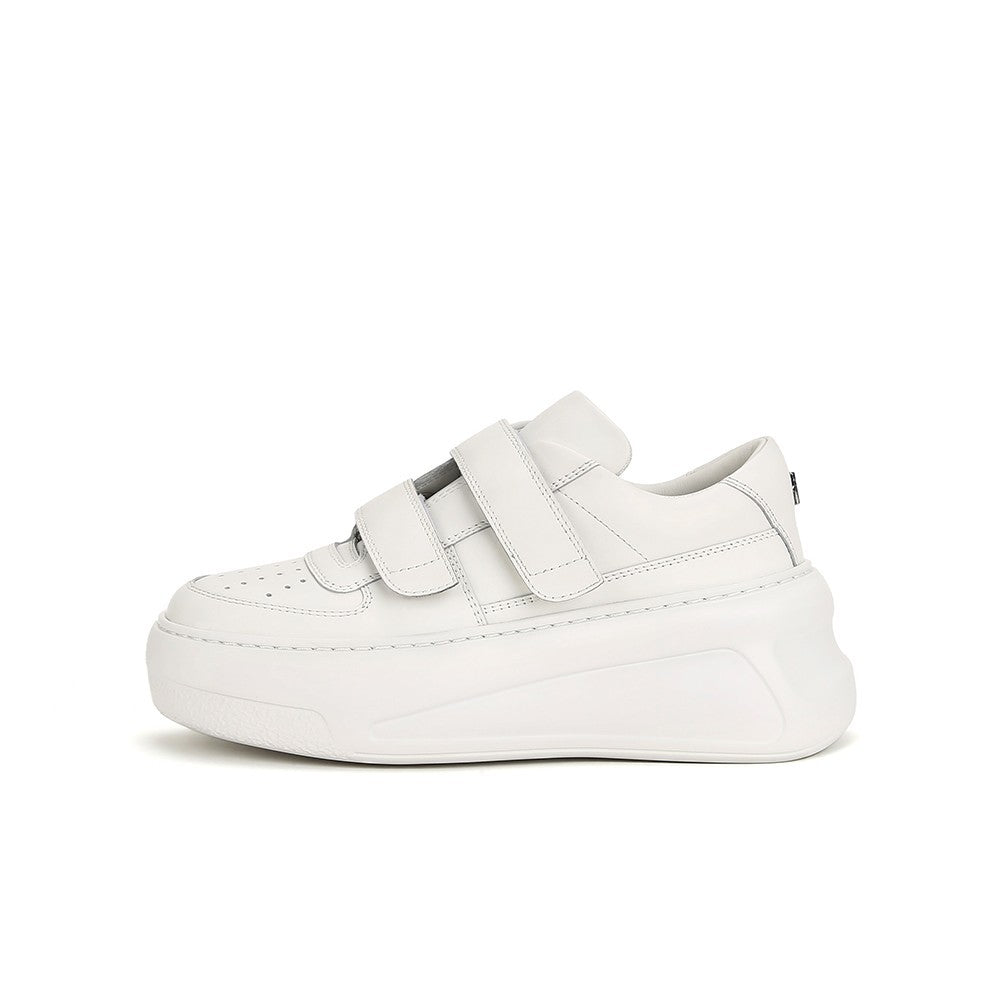 Women's Sandra Ma Velcro White Genuine Platform Height Increasing Cake Loose Women's Casual Shoes
