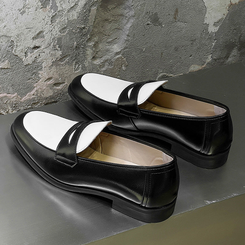 Men's Retro Color Matching British American Slip-on Loafers/doug Shoes