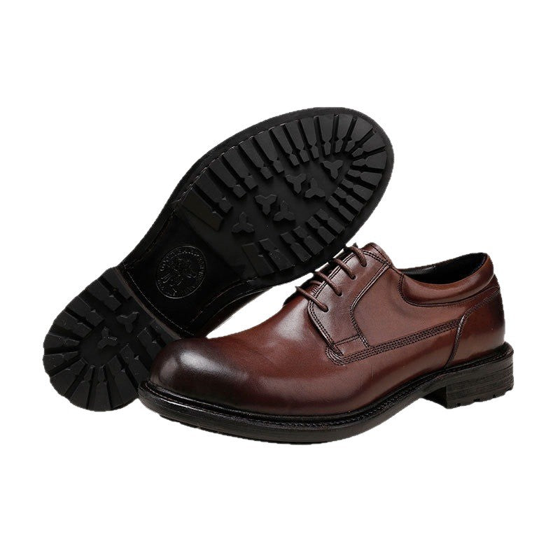 Men's Retro Washed Genuine Outsole Wedding Business Leather Shoes