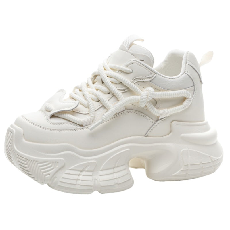 Women's Height Increasing Insole Soft Bottom Dad Spring Sports Sneakers